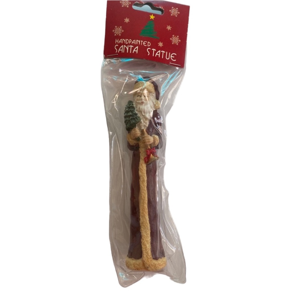 Vintage Four Star 1993 Hand Painted Christmas Resin‎ Santa Statue Figure